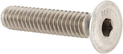 Value Collection - 1/4-20 UNC Hex Socket Drive, 82° Flat Screw - Grade 316 Stainless Steel, 1-1/4" OAL - Apex Tool & Supply