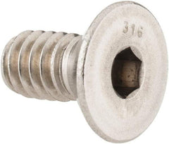 Value Collection - 1/4-20 UNC Hex Socket Drive, 82° Flat Screw - Grade 316 Stainless Steel, 1/2" OAL - Apex Tool & Supply