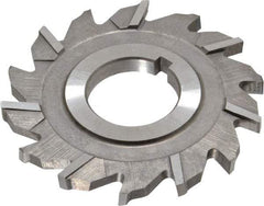 Made in USA - 2-1/8" Diam x 3/16" Width of Cut, 14 Teeth, High Speed Steel Side Milling Cutter - Staggered Teeth, Uncoated - Apex Tool & Supply