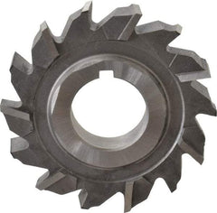Made in USA - 2-1/8" Diam x 3/8" Width of Cut, 14 Teeth, High Speed Steel Side Milling Cutter - Staggered Teeth, Uncoated - Apex Tool & Supply