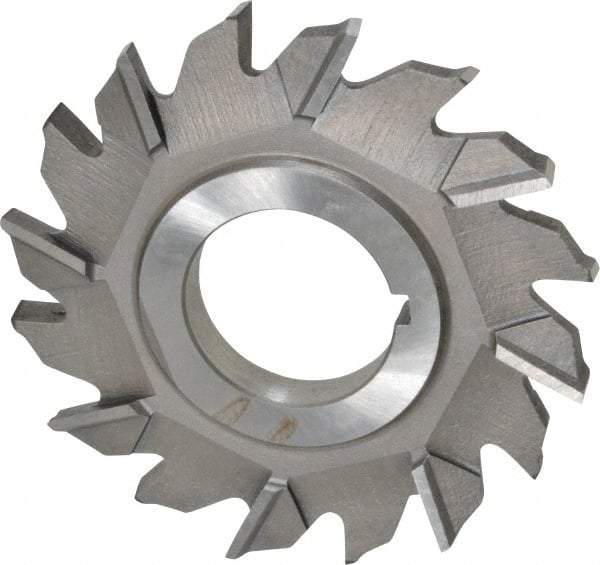 Made in USA - 2-1/2" Diam x 1/4" Width of Cut, 16 Teeth, High Speed Steel Side Milling Cutter - Staggered Teeth, Uncoated - Apex Tool & Supply