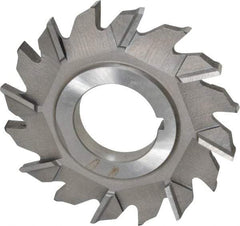 Made in USA - 2-1/2" Diam x 1/4" Width of Cut, 16 Teeth, High Speed Steel Side Milling Cutter - Staggered Teeth, Uncoated - Apex Tool & Supply