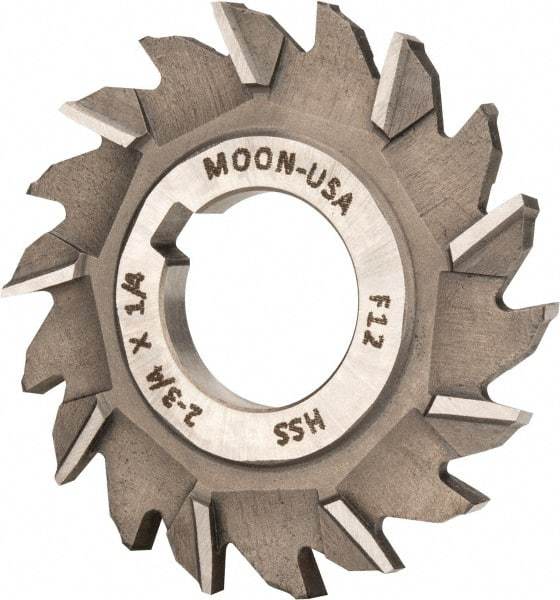 Made in USA - 2-3/4" Diam x 1/4" Width of Cut, 18 Teeth, High Speed Steel Side Milling Cutter - Staggered Teeth, Uncoated - Apex Tool & Supply