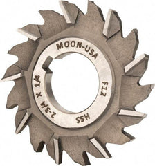 Made in USA - 2-3/4" Diam x 1/4" Width of Cut, 18 Teeth, High Speed Steel Side Milling Cutter - Staggered Teeth, Uncoated - Apex Tool & Supply