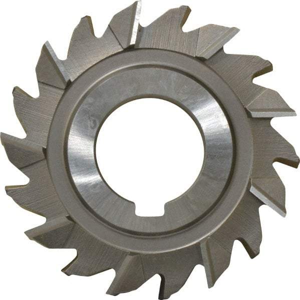 Made in USA - 2-3/4" Diam x 7/16" Width of Cut, 18 Teeth, High Speed Steel Side Milling Cutter - Staggered Teeth, Uncoated - Apex Tool & Supply