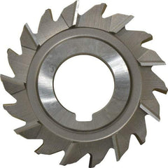 Made in USA - 2-3/4" Diam x 7/16" Width of Cut, 18 Teeth, High Speed Steel Side Milling Cutter - Staggered Teeth, Uncoated - Apex Tool & Supply