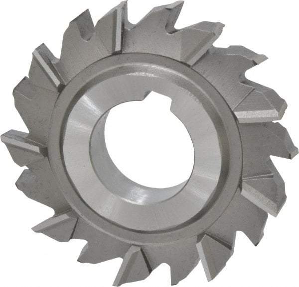 Made in USA - 2-3/4" Diam x 1/2" Width of Cut, 18 Teeth, High Speed Steel Side Milling Cutter - Staggered Teeth, Uncoated - Apex Tool & Supply