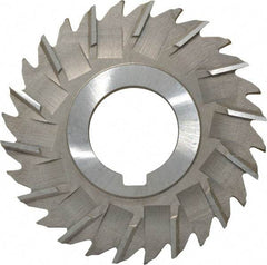 Made in USA - 3" Diam x 5/32" Width of Cut, 28 Teeth, High Speed Steel Side Milling Cutter - Staggered Teeth, Uncoated - Apex Tool & Supply