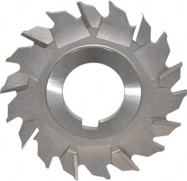 Made in USA - 3" Diam x 3/16" Width of Cut, 18 Teeth, High Speed Steel Side Milling Cutter - Staggered Teeth, Uncoated - Apex Tool & Supply