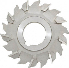 Made in USA - 3" Diam x 1/4" Width of Cut, 18 Teeth, High Speed Steel Side Milling Cutter - Staggered Teeth, Uncoated - Apex Tool & Supply