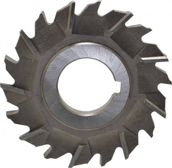 Made in USA - 3" Diam x 9/32" Width of Cut, 18 Teeth, High Speed Steel Side Milling Cutter - Staggered Teeth, Uncoated - Apex Tool & Supply