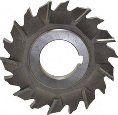 Made in USA - 3" Diam x 9/32" Width of Cut, 18 Teeth, High Speed Steel Side Milling Cutter - Staggered Teeth, Uncoated - Apex Tool & Supply