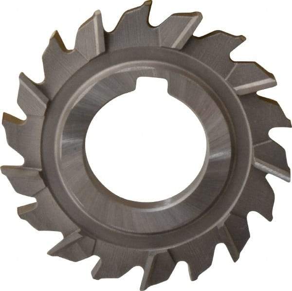 Made in USA - 3" Diam x 5/16" Width of Cut, 18 Teeth, High Speed Steel Side Milling Cutter - Staggered Teeth, Uncoated - Apex Tool & Supply