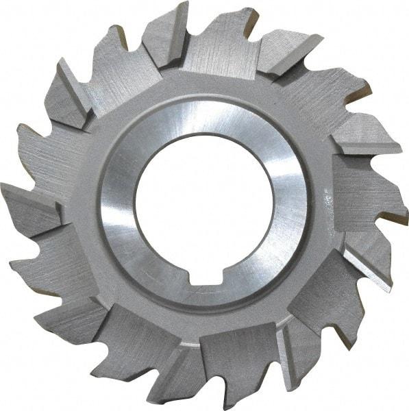 Made in USA - 3" Diam x 7/16" Width of Cut, 18 Teeth, High Speed Steel Side Milling Cutter - Staggered Teeth, Uncoated - Apex Tool & Supply