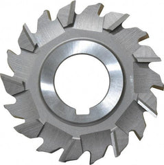 Made in USA - 3" Diam x 7/16" Width of Cut, 18 Teeth, High Speed Steel Side Milling Cutter - Staggered Teeth, Uncoated - Apex Tool & Supply