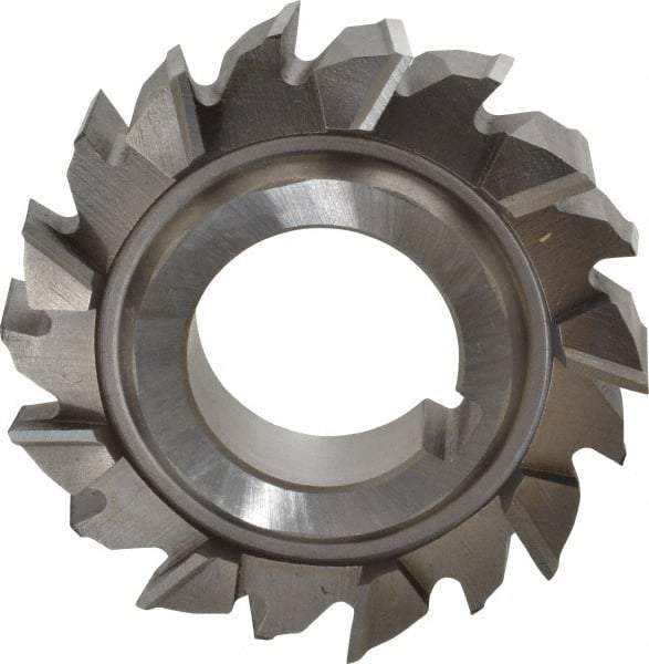 Made in USA - 3" Diam x 3/4" Width of Cut, 18 Teeth, High Speed Steel Side Milling Cutter - Staggered Teeth, Uncoated - Apex Tool & Supply