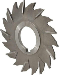 Made in USA - 4" Diam x 3/16" Width of Cut, 18 Teeth, High Speed Steel Side Milling Cutter - Staggered Teeth, Uncoated - Apex Tool & Supply