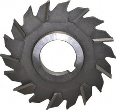 Made in USA - 4" Diam x 5/16" Width of Cut, 18 Teeth, High Speed Steel Side Milling Cutter - Staggered Teeth, Uncoated - Apex Tool & Supply