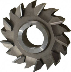 Made in USA - 4" Diam x 3/4" Width of Cut, 18 Teeth, High Speed Steel Side Milling Cutter - Staggered Teeth, Uncoated - Apex Tool & Supply