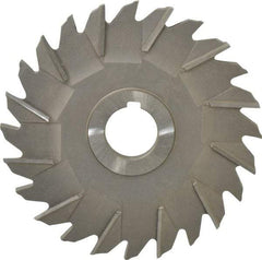 Made in USA - 5" Diam x 5/16" Width of Cut, 24 Teeth, High Speed Steel Side Milling Cutter - Staggered Teeth, Uncoated - Apex Tool & Supply