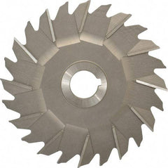 Made in USA - 6" Diam x 5/16" Width of Cut, 24 Teeth, High Speed Steel Side Milling Cutter - Staggered Teeth, Uncoated - Apex Tool & Supply