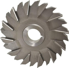 Made in USA - 6" Diam x 3/4" Width of Cut, 24 Teeth, High Speed Steel Side Milling Cutter - Staggered Teeth, Uncoated - Apex Tool & Supply