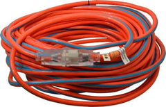 Southwire - 100', 12/3 Gauge/Conductors, Orange/Blue Outdoor Extension Cord - 1 Receptacle, 15 Amps, 125 VAC, UL SJTW, NEMA 5-15P, 5-15R - Apex Tool & Supply