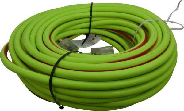 Southwire - 100', 10/3 Gauge/Conductors, Green/Red Outdoor Extension Cord - 1 Receptacle, 15 Amps, 125 VAC, UL SJTW, NEMA 5-15P, 5-15R - Apex Tool & Supply