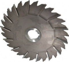 Made in USA - 8" Diam x 1/4" Width of Cut, 28 Teeth, High Speed Steel Side Milling Cutter - Staggered Teeth, Uncoated - Apex Tool & Supply