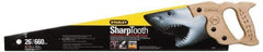 Stanley - 20" Steel Blade Handsaw - Hardwood Handle, Wood D Style, 24-1/2" OAL - Apex Tool & Supply