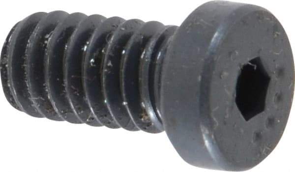 Made in USA - 1/4-20 UNC Hex Socket Drive, Low Socket Cap Screw - Grade 4037 Alloy Steel, Black Oxide Finish, Fully Threaded, 1/2" Length Under Head - Apex Tool & Supply