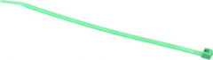 Made in USA - 7.562 Inch Long x 0.18 Inch Wide x 1-7/8 Inch Bundle Diameter, Green, Nylon Standard Cable Tie - 50 Lb. Strength, 0.052 Inch Thick - Apex Tool & Supply