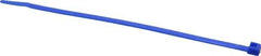 Made in USA - 7.562" Long Blue Nylon Standard Cable Tie - 50 Lb Tensile Strength, 1.32mm Thick, 3" Max Bundle Diam - Apex Tool & Supply