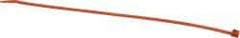 Made in USA - 8-7/8" Long Orange Nylon Standard Cable Tie - 40 Lb Tensile Strength, 1.24mm Thick, 4" Max Bundle Diam - Apex Tool & Supply