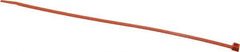 Made in USA - 11-1/4" Long Orange Nylon Standard Cable Tie - 50 Lb Tensile Strength, 1.32mm Thick, 3" Max Bundle Diam - Apex Tool & Supply