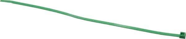 Made in USA - 11-1/4" Long Green Nylon Standard Cable Tie - 50 Lb Tensile Strength, 1.32mm Thick, 2" Max Bundle Diam - Apex Tool & Supply