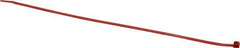 Made in USA - 14-1/4" Long Red Nylon Standard Cable Tie - 50 Lb Tensile Strength, 1.32mm Thick, 4" Max Bundle Diam - Apex Tool & Supply
