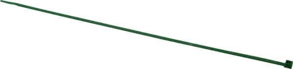 Made in USA - 14-1/4" Long Green Nylon Standard Cable Tie - 50 Lb Tensile Strength, 1.32mm Thick, 8" Max Bundle Diam - Apex Tool & Supply