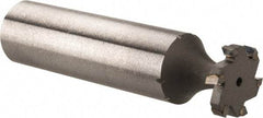Made in USA - 1/2" Diam x 3/32" Face Width, Carbide-Tipped, 6 Teeth, Shank Connection Woodruff Keyseat Cutter - Uncoated, 2-3/32" OAL x 1/2" Shank, Staggered Teeth, ANSI 304, Old Standard 2 - Apex Tool & Supply