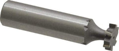 Made in USA - 1/2" Diam x 1/8" Face Width, Carbide-Tipped, 6 Teeth, Shank Connection Woodruff Keyseat Cutter - Uncoated, 2-1/8" OAL x 1/2" Shank, Staggered Teeth, ANSI 404, Old Standard 3 - Apex Tool & Supply