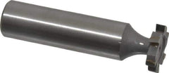 Made in USA - 5/8" Diam x 1/8" Face Width, Carbide-Tipped, 6 Teeth, Shank Connection Woodruff Keyseat Cutter - Uncoated, 2-1/8" OAL x 1/2" Shank, Staggered Teeth, ANSI 405, Old Standard 5 - Apex Tool & Supply