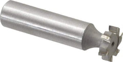 Made in USA - 5/8" Diam x 5/32" Face Width, Carbide-Tipped, 6 Teeth, Shank Connection Woodruff Keyseat Cutter - Uncoated, 2-5/32" OAL x 1/2" Shank, Staggered Teeth, ANSI 505, Old Standard 6 - Apex Tool & Supply