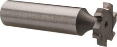 Made in USA - 3/4" Diam x 1/8" Face Width, Carbide-Tipped, 6 Teeth, Shank Connection Woodruff Keyseat Cutter - Uncoated, 2-1/8" OAL x 1/2" Shank, Staggered Teeth, ANSI 406, Old Standard 7 - Apex Tool & Supply