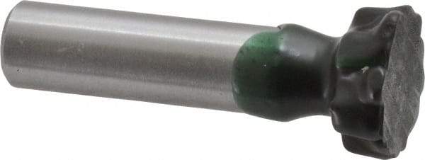Made in USA - 3/4" Diam x 1/4" Face Width, Carbide-Tipped, 6 Teeth, Shank Connection Woodruff Keyseat Cutter - Uncoated, 2-1/4" OAL x 1/2" Shank, Staggered Teeth, ANSI 806, Old Standard 91 - Apex Tool & Supply