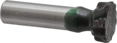 Made in USA - 3/4" Diam x 1/4" Face Width, Carbide-Tipped, 6 Teeth, Shank Connection Woodruff Keyseat Cutter - Uncoated, 2-1/4" OAL x 1/2" Shank, Staggered Teeth, ANSI 806, Old Standard 91 - Apex Tool & Supply