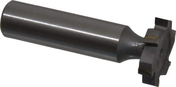 Made in USA - 7/8" Diam x 3/16" Face Width, Carbide-Tipped, 6 Teeth, Shank Connection Woodruff Keyseat Cutter - Uncoated, 2-3/16" OAL x 1/2" Shank, Staggered Teeth, ANSI 607, Old Standard 11 - Apex Tool & Supply