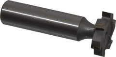 Made in USA - 7/8" Diam x 3/16" Face Width, Carbide-Tipped, 6 Teeth, Shank Connection Woodruff Keyseat Cutter - Uncoated, 2-3/16" OAL x 1/2" Shank, Staggered Teeth, ANSI 607, Old Standard 11 - Apex Tool & Supply