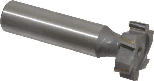 Made in USA - 7/8" Diam x 1/4" Face Width, Carbide-Tipped, 6 Teeth, Shank Connection Woodruff Keyseat Cutter - Uncoated, 2-1/4" OAL x 1/2" Shank, Staggered Teeth, ANSI 807, Old Standard A - Apex Tool & Supply