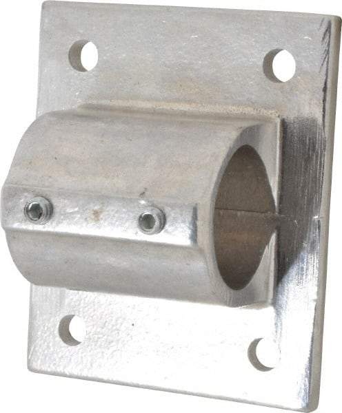 Hollaender - 1-1/2" Pipe, Wall Mount Flange, Aluminum Alloy Flange Pipe Rail Fitting - Bright Finish - Apex Tool & Supply