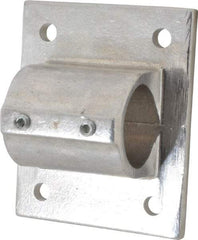 Hollaender - 1-1/2" Pipe, Wall Mount Flange, Aluminum Alloy Flange Pipe Rail Fitting - Bright Finish - Apex Tool & Supply